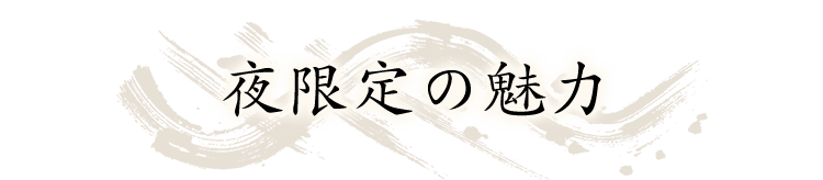 夜限定の魅力